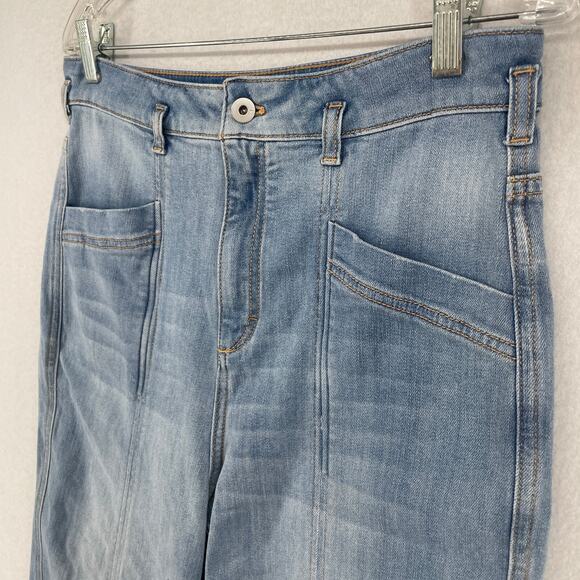 PILCRO Jeans 29 ANTHROPOLOGIE High Waist Tapered Ankle Light Wash Denim Blue - Picture 4 of 16